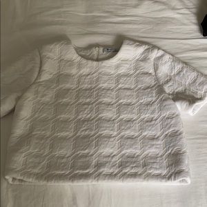 t by alexander wang quilted crop top